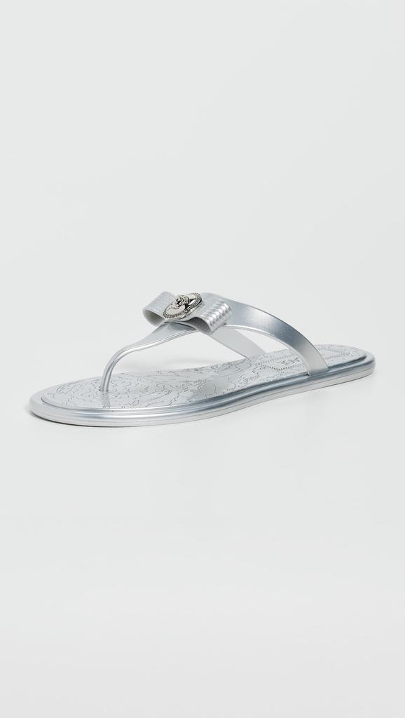Versace Black Logo Shelly Pool Slides - Slippers - BeyondStyle