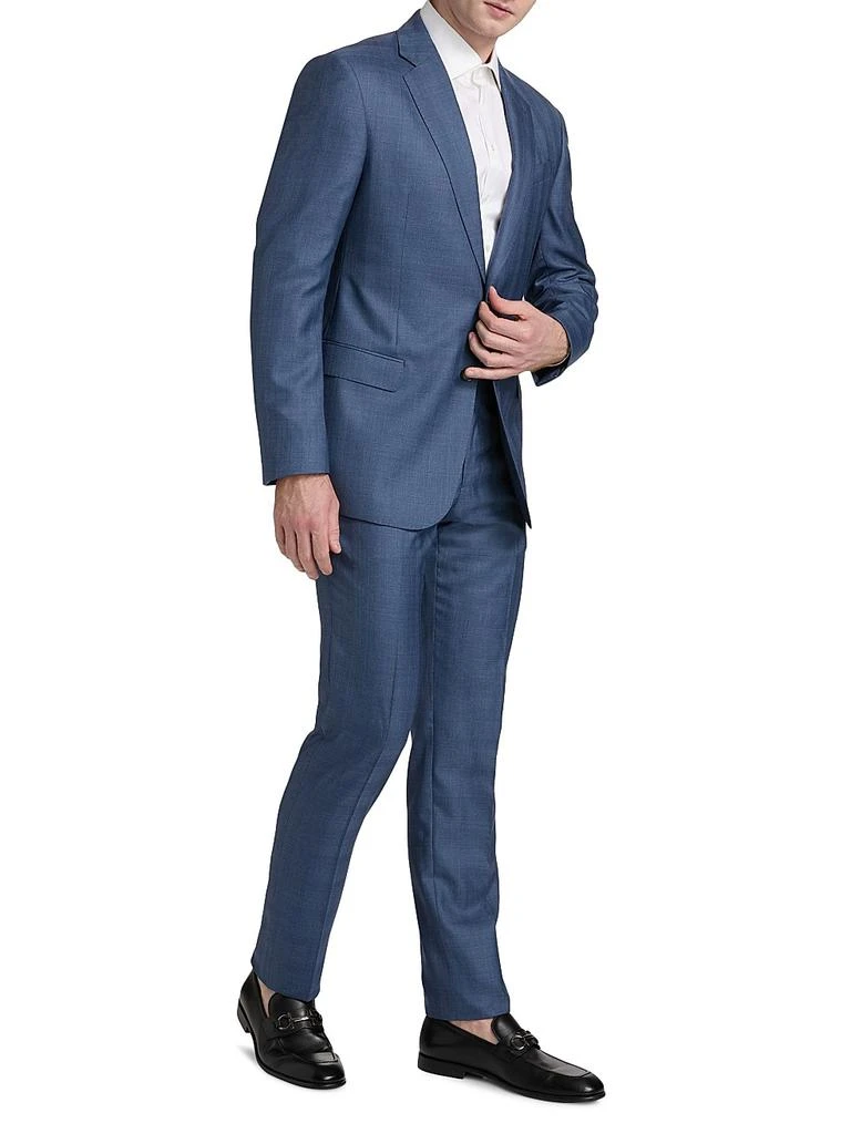 Giorgio Armani Plaid Wool-Silk Single-Breasted Suit 2