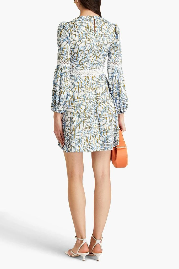 Diane von Furstenberg Kimmie cutout printed twill mini dress 3