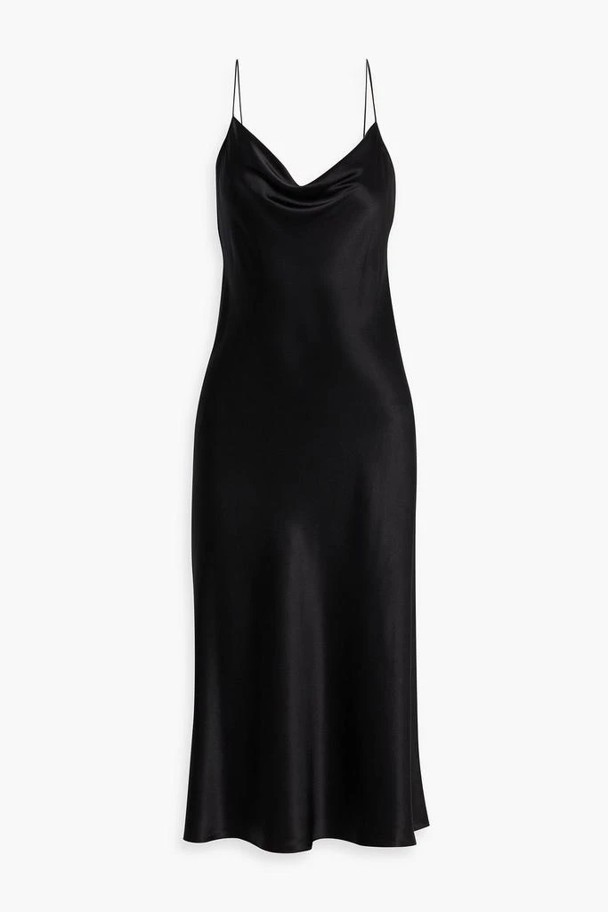 Nili Lotan Enora draped silk-satin midi slip dress 1