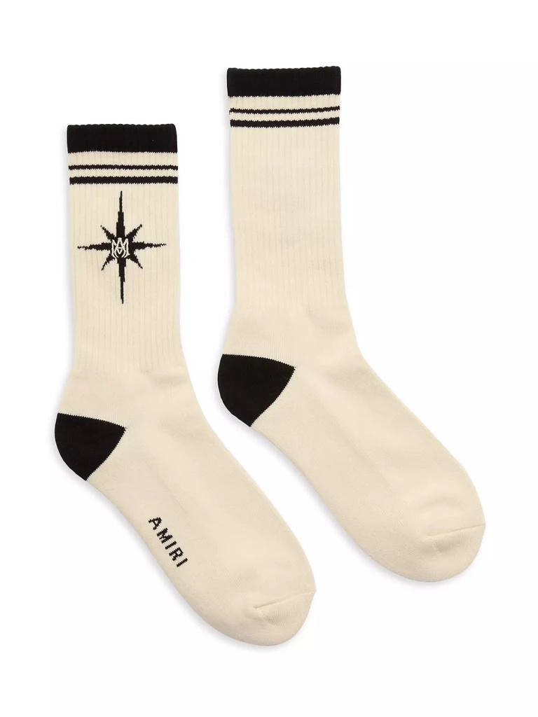 AMIRI Starburst Cotton-Blend Socks 1