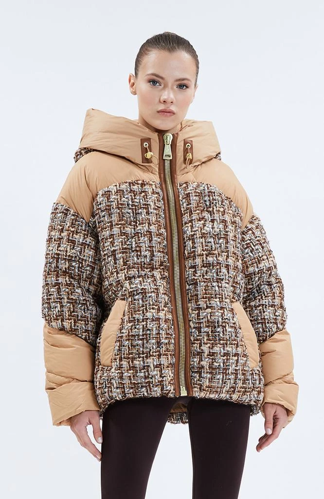 Nicole Benisti Womens Matignon Tweed Jules Puffer Jacket 1