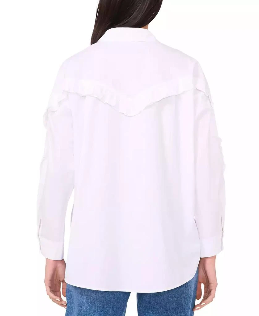 Parker Women's The Amora Ruffle-Trim Button-Front Cotton Shirt 3