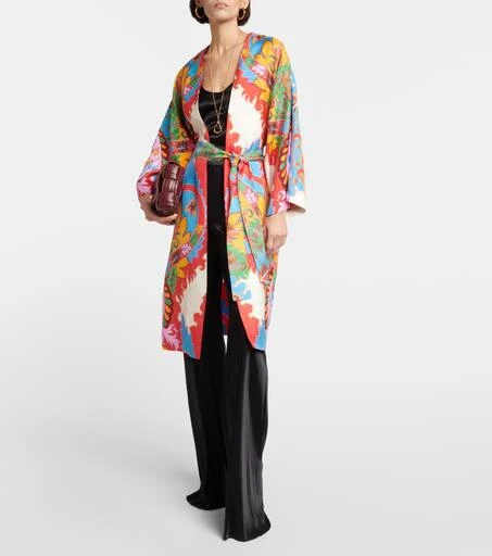 ETRO Printed silk beach cover-up 2