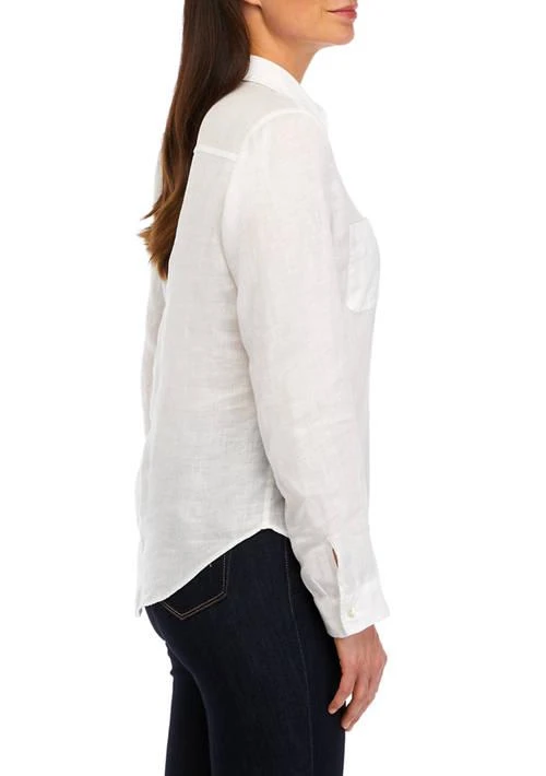 Lilly Pulitzer Pulitzer Womens Button Down Linen Shirt 3