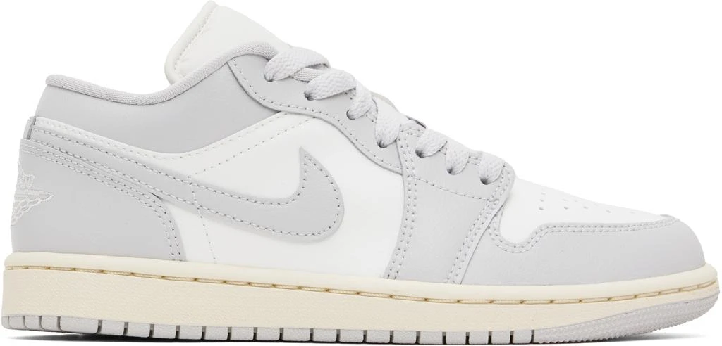 Jordan White & Gray Air Jordan 1 Low Sneakers 1