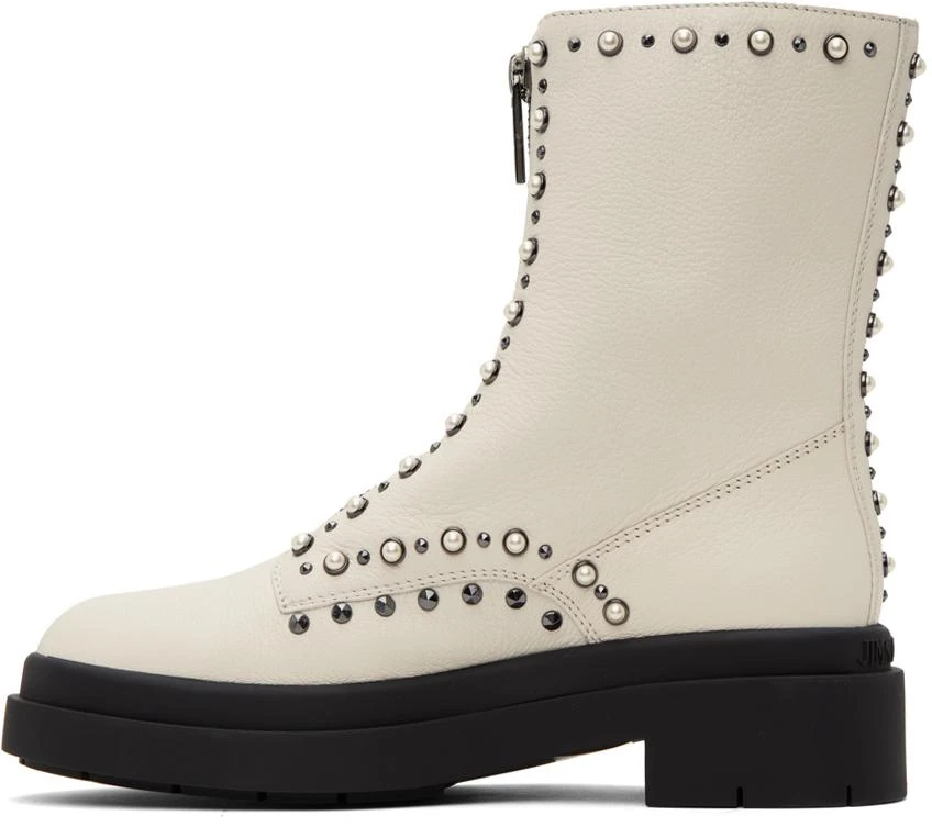 Jimmy Choo Off-White Nola Flat Boots 3