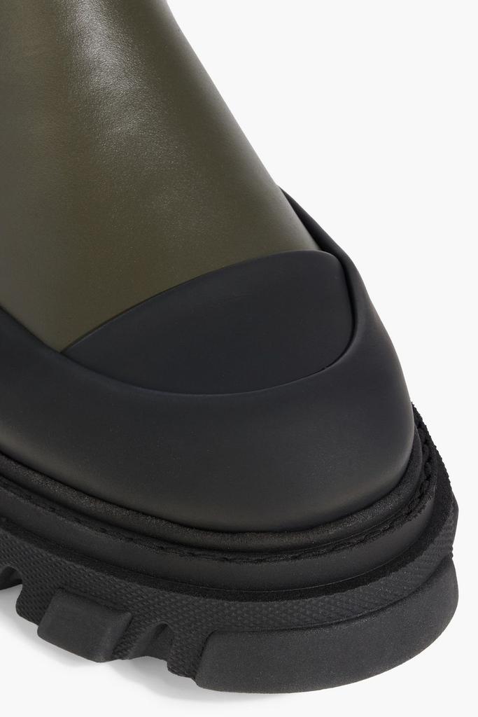 【送料&関税込】Ganni Leather Chelsea Boots GANNI + NET SUSTAIN paneled recycled-leather Chelsea boots