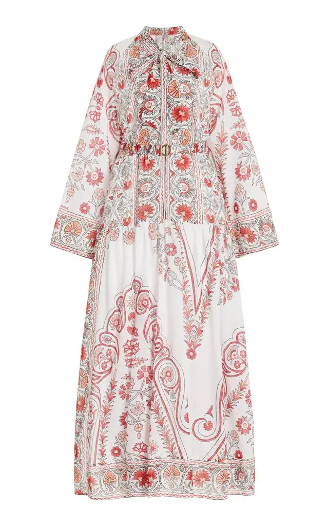 BOTEH BOTEH - Dahlia Cotton-Voile Wide-Sleeve Maxi Dress - White - 3 - Moda Operandi 1