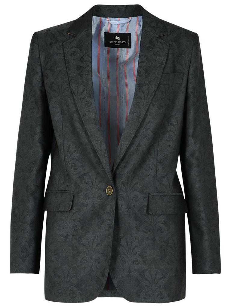 ETRO Etro Grey Wool Blazer