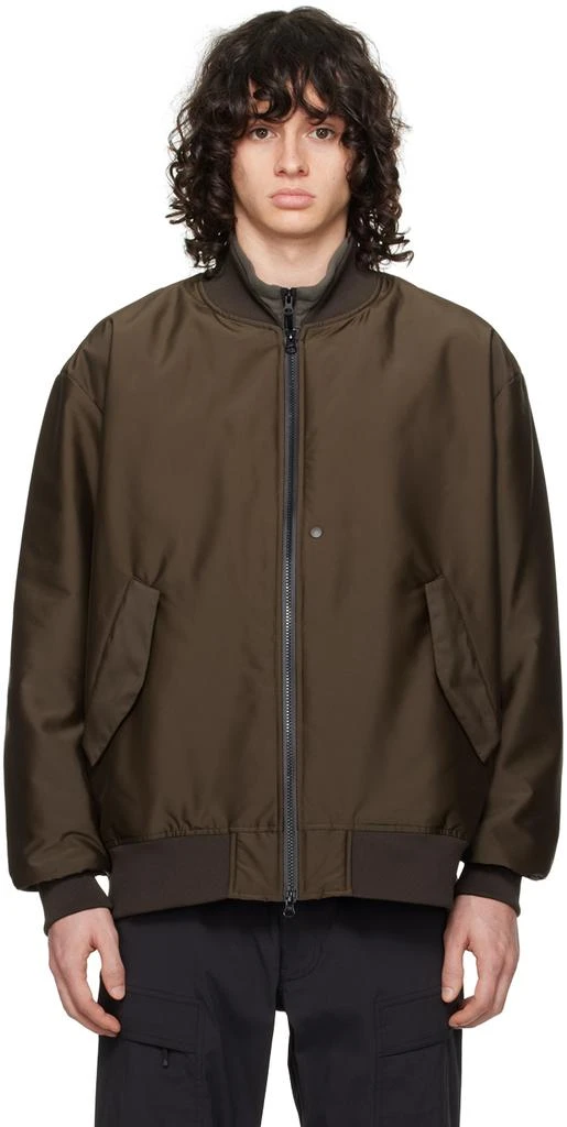 Descente ALLTERRAIN Brown MA-1 Bomber Jacket - Jackets - BeyondStyle