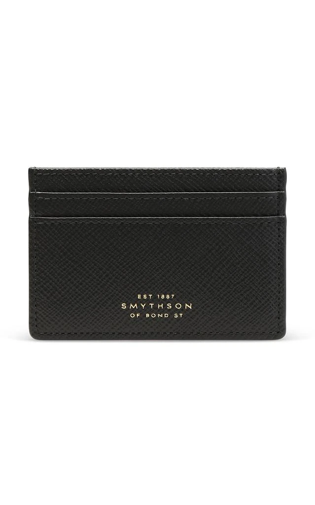 SMYTHSON Smythson - Panama Leather Card Holder - Black - Moda Operandi 1
