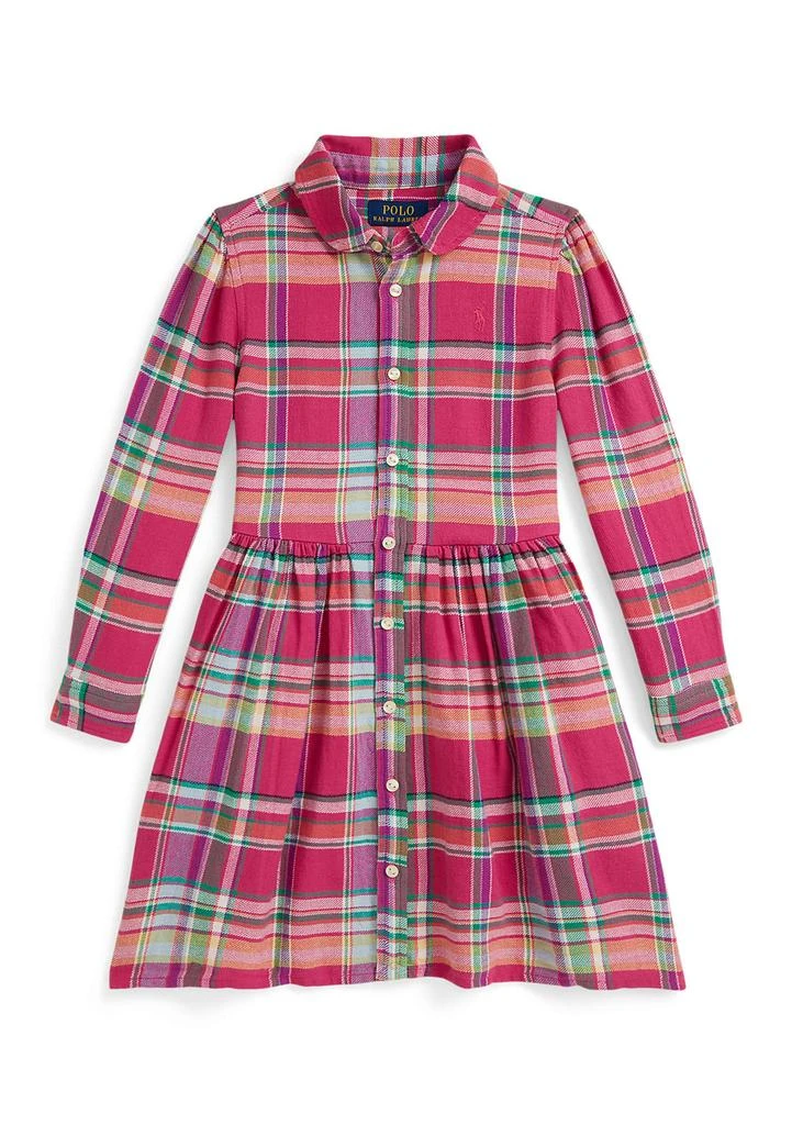 Ralph Lauren Girls 2-6x Plaid Cotton Madras Shirtdress