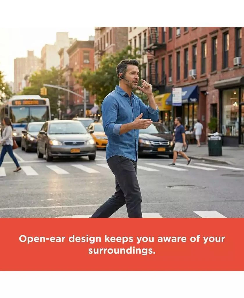 RadioShack Open-Ear Wireless Headphones (3304460) - Bone 
Air Conduction, IPX5 Water Resistant, 19 Hour Playtime 5