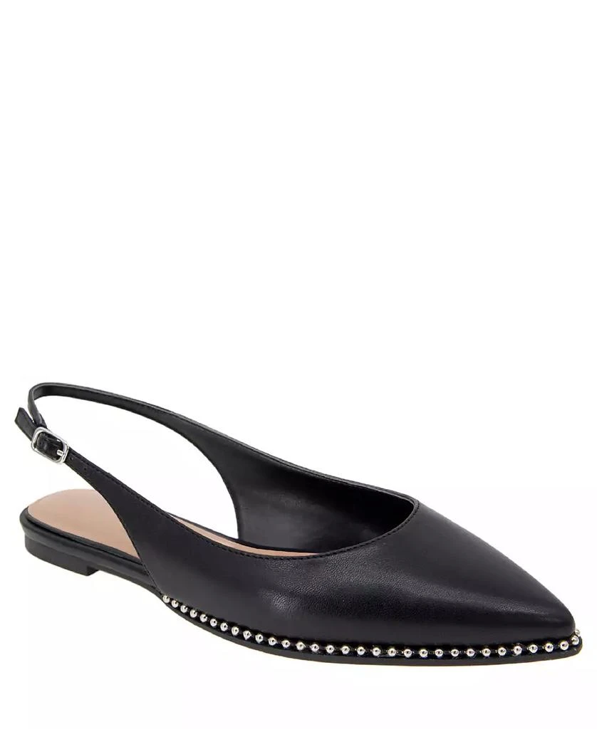 BCBG Women's Valerie Studded Slingback Pointed-Toe Flats 1