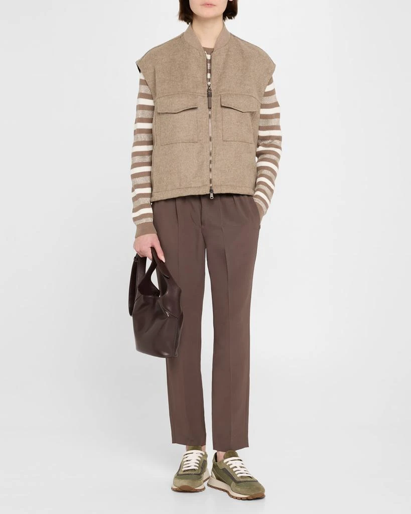 Brunello Cucinelli Medium Monili Leather Bucket Bag 6