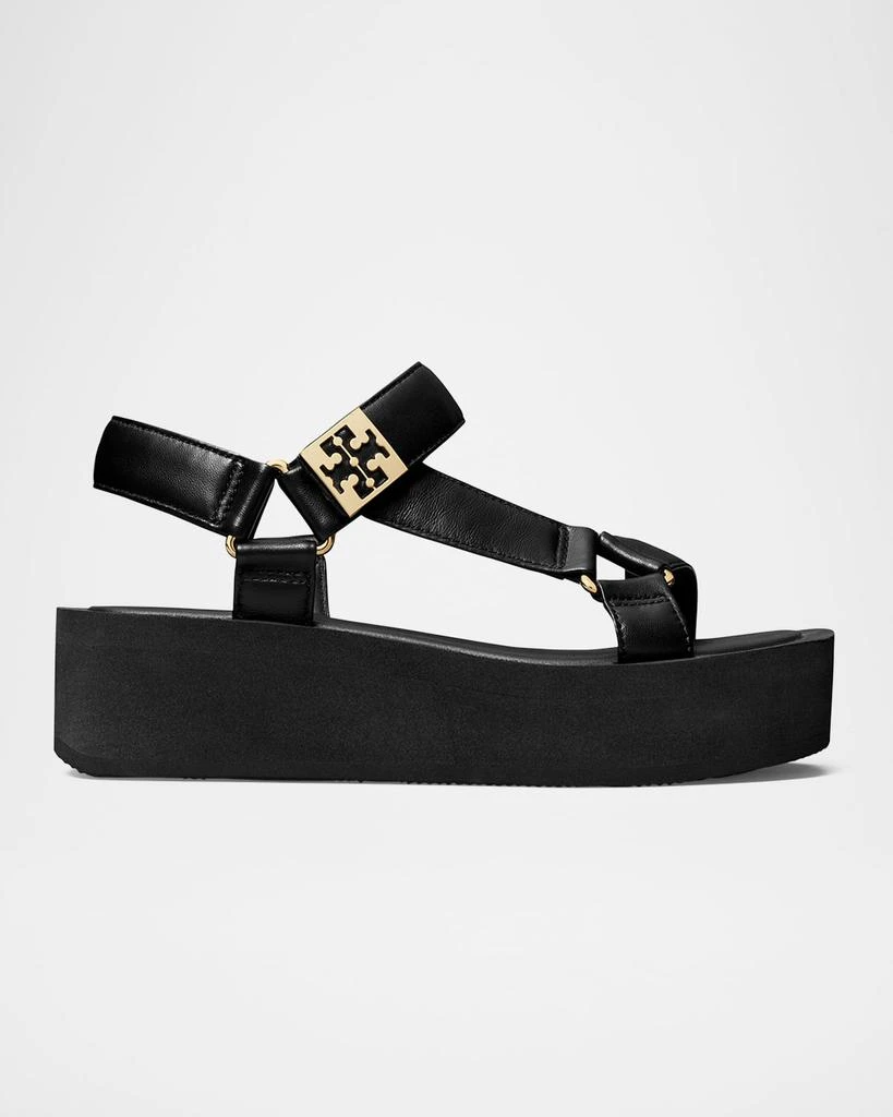 Tory Burch Mellow Leather Grip Platform Sandals 1