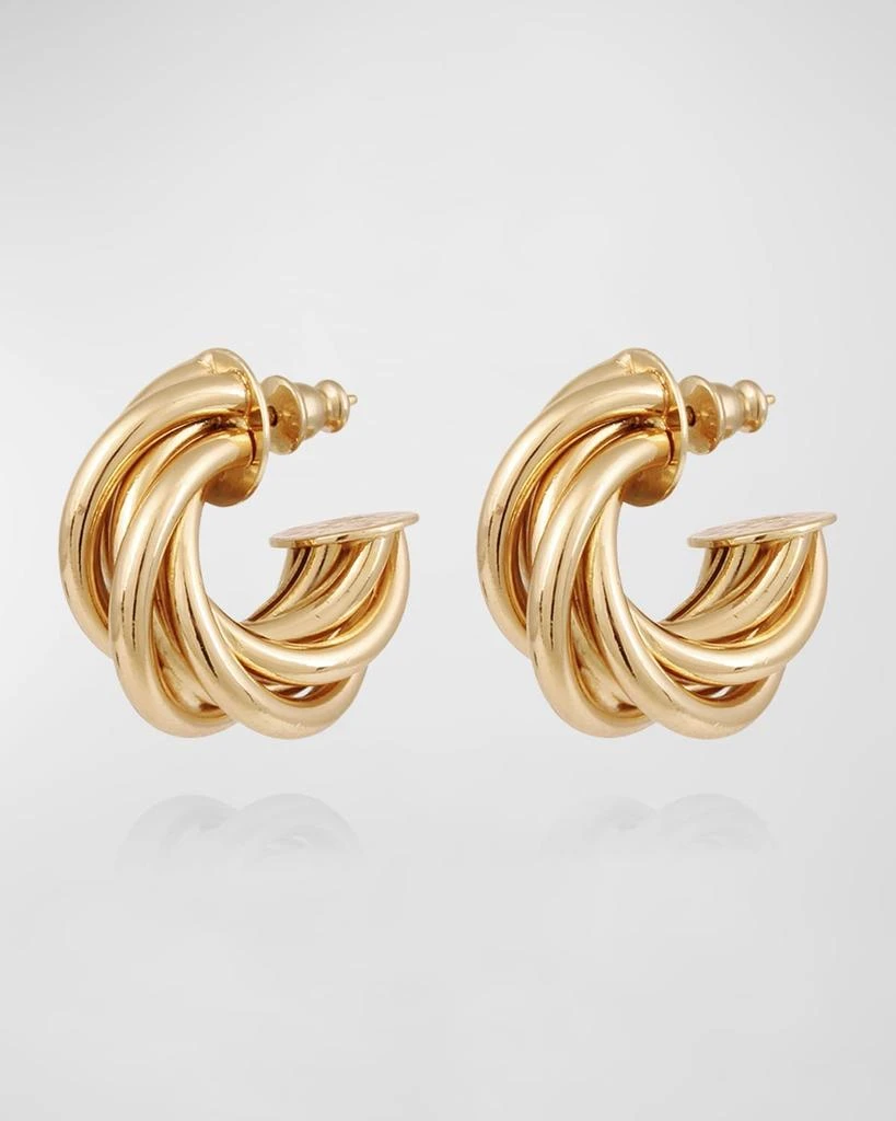GAS Bijoux Atik 24K Gold-Plated Hoop Earrings 1