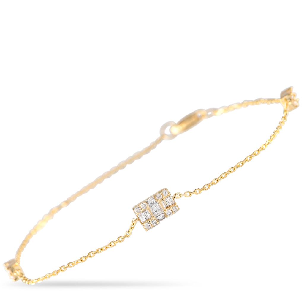 Non Branded 14K Yellow Gold 0.20ct Diamond Bracelet BR09802-Y