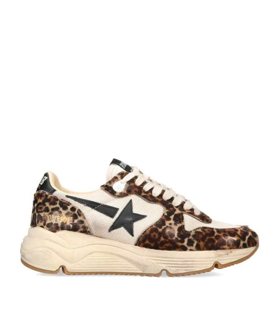 Golden Goose Leopard Print Running Sole Sneakers 1