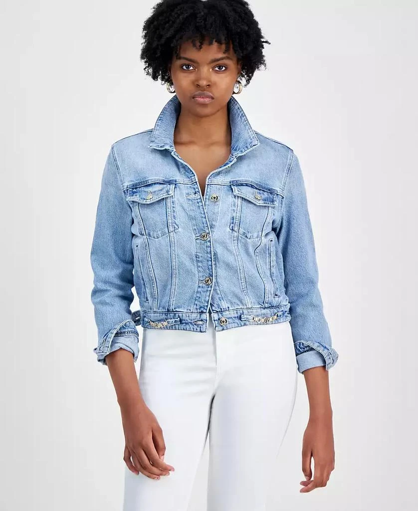 GUESS Women's Stevie Long-Sleeve Denim Jacket 1