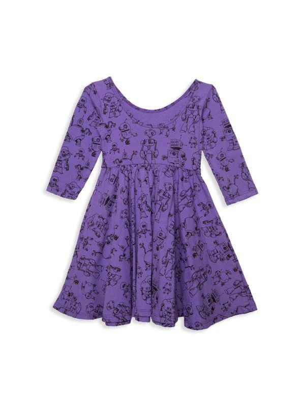Worthy Threads Little Girl’s & Girl’s Twirly Robot Dress 1