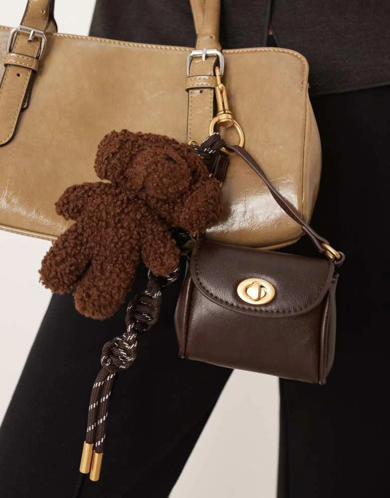 Mango Mango tedy bag charm in dark brown 3