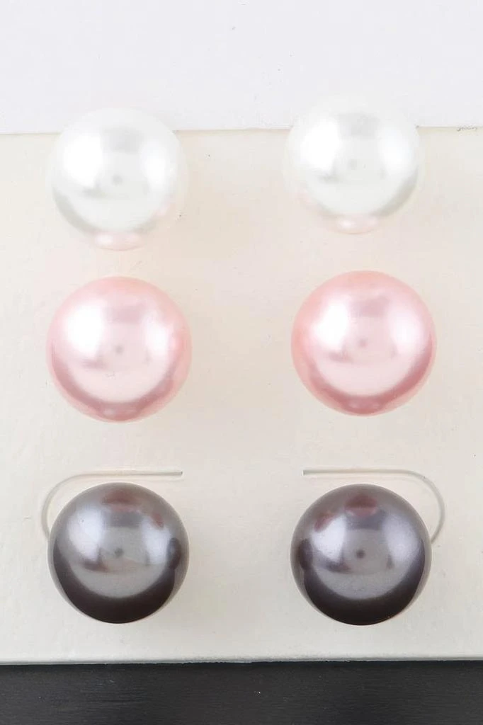 TRUEDAMES Pearl Stud Earrings