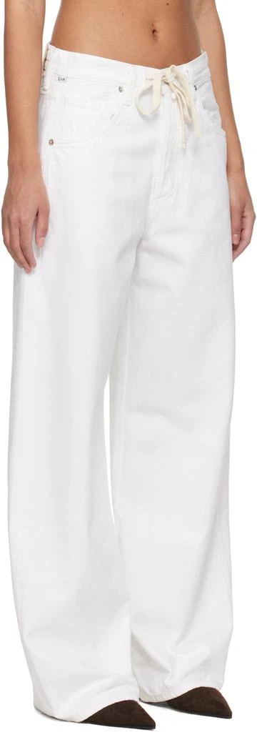 Citizens of Humanity White Brynn Drawstring Jeans 2