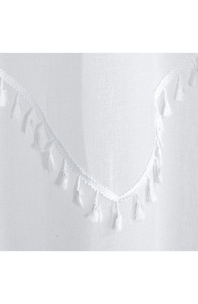 DAINTY HOME Tassel Trim Shower Curtain 6