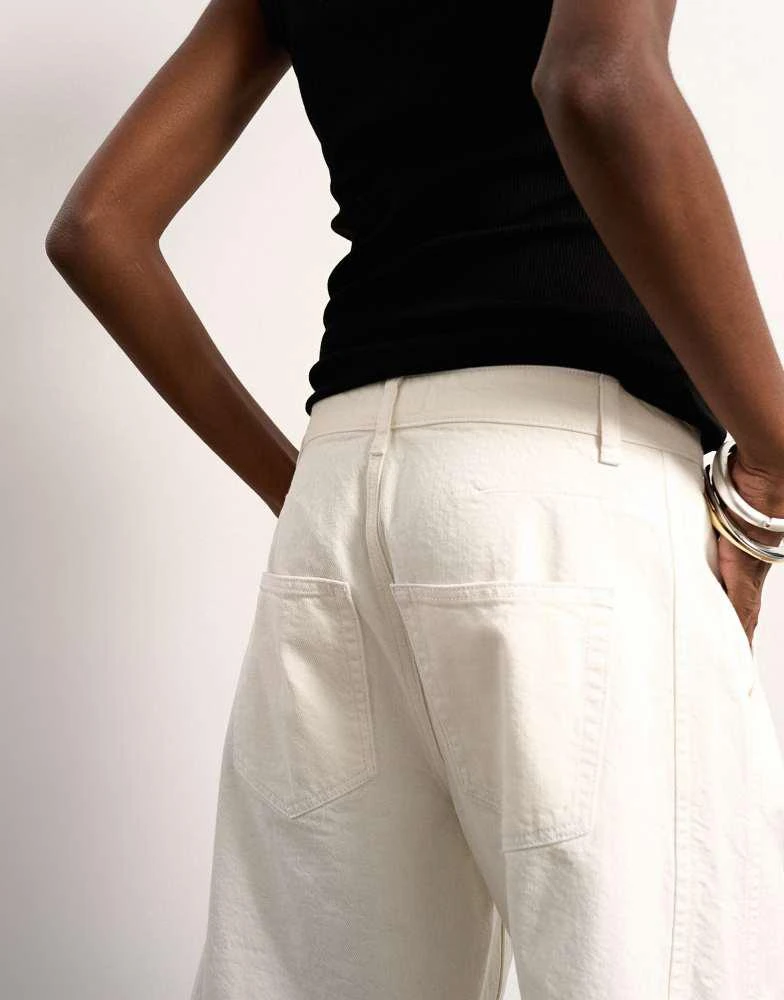 Topshop Topshop denim barrel jort in ecru 5