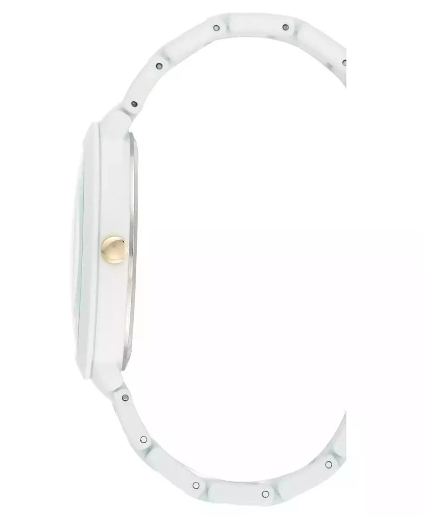 Nine West Women's White Rubberized Bracelet Watch, 40.5mm 2