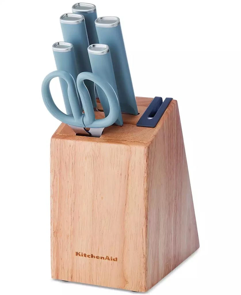 KitchenAid Classic 7-Pc. Japanese Steel Knife & Sharpener Block Set 1