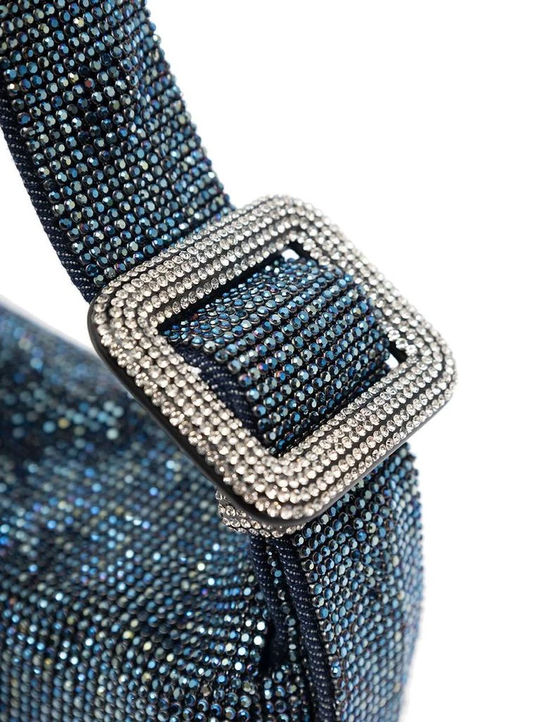 BENEDETTA BRUZZICHES 'Vitty La Grande' Blue Shoulder Bag With Gem Embellishment In Rhinestone Mesh Woman 4