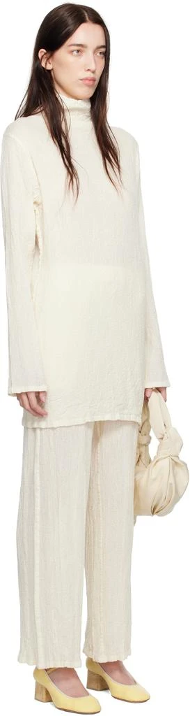 Issey Miyake Off-White Karami Wool Minidress 2
