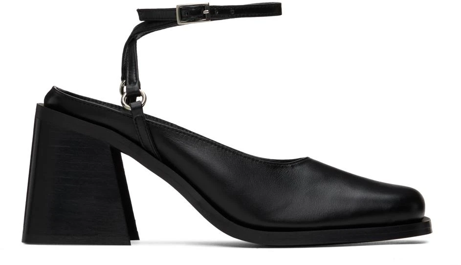 Justine Clenquet Black Courtney Heels 1