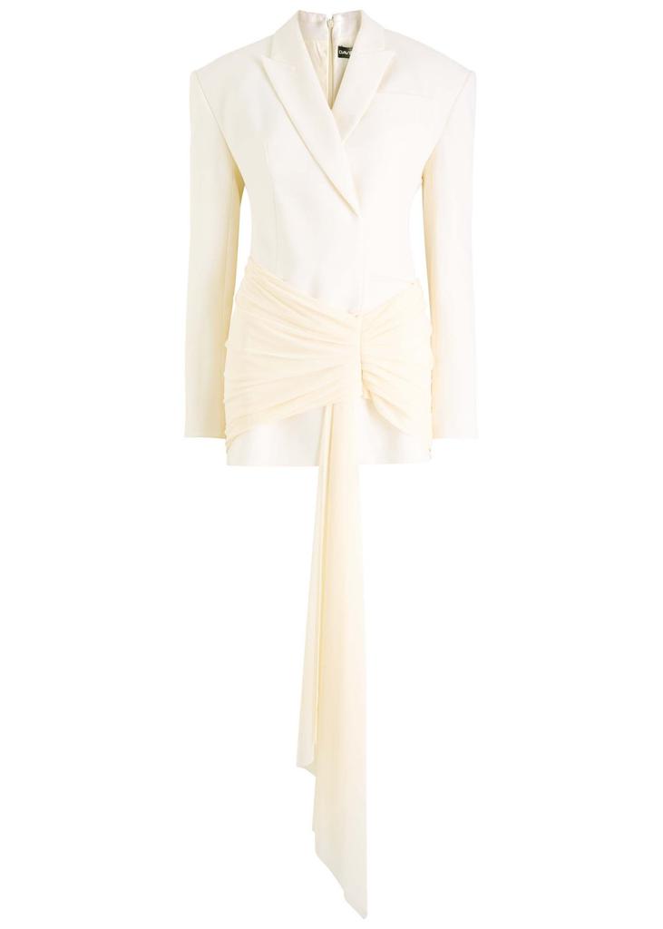 David Koma Draped stretch-wool blazer dress