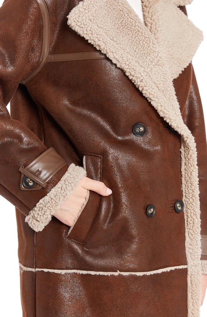 Frye Faux Shearling Lined Faux Leather Coat 3