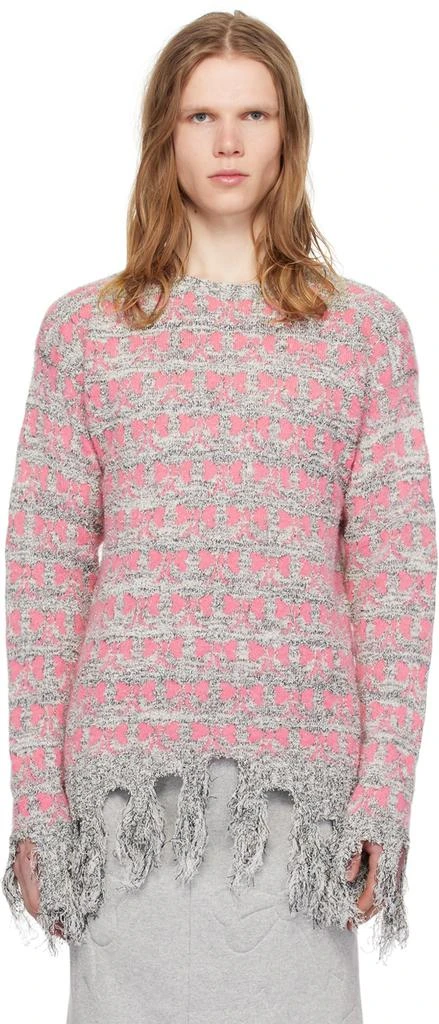 Ashley Williams Gray & Pink Reaper Sweater 1