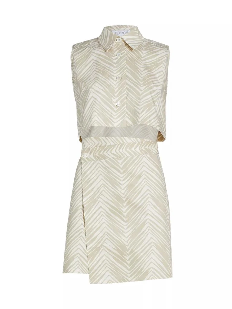 Hevron Kimmia Chevron Cotton Sleeveless Minidress 1