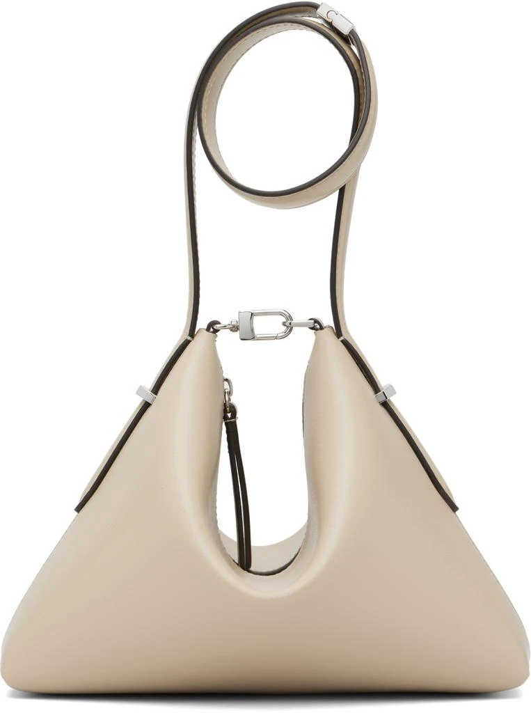 Totême Taupe Bevel Leather Wristlet Clutch 1