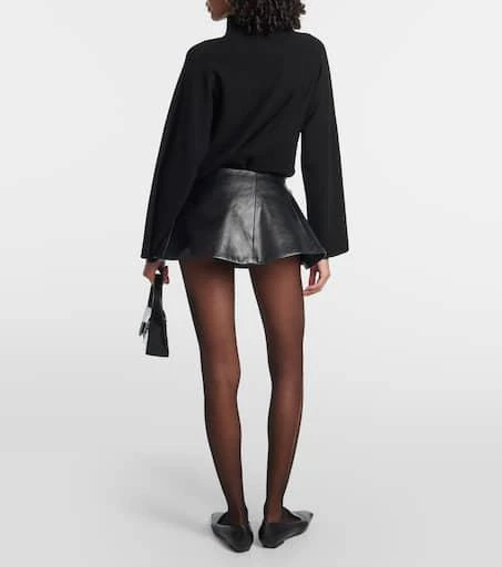 Khaite Ralfa leather miniskirt 3