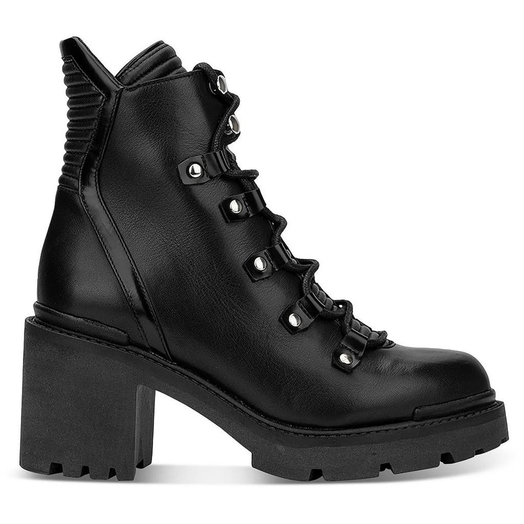 Aquatalia Valia Womens Leather Ankle Combat & Lace-up Boots