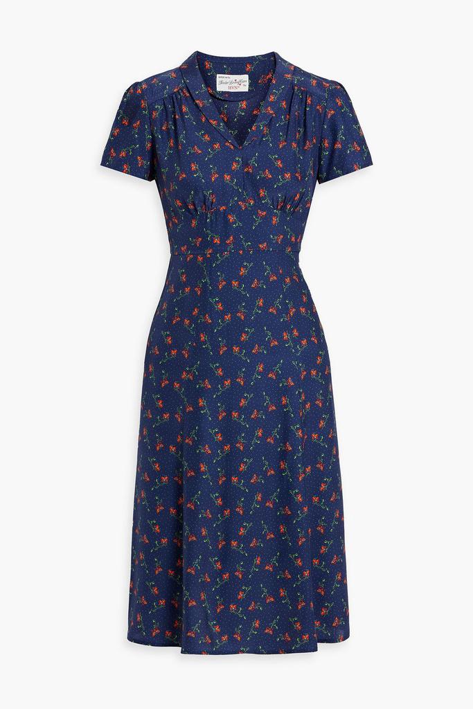 HVN Morgan printed silk dress