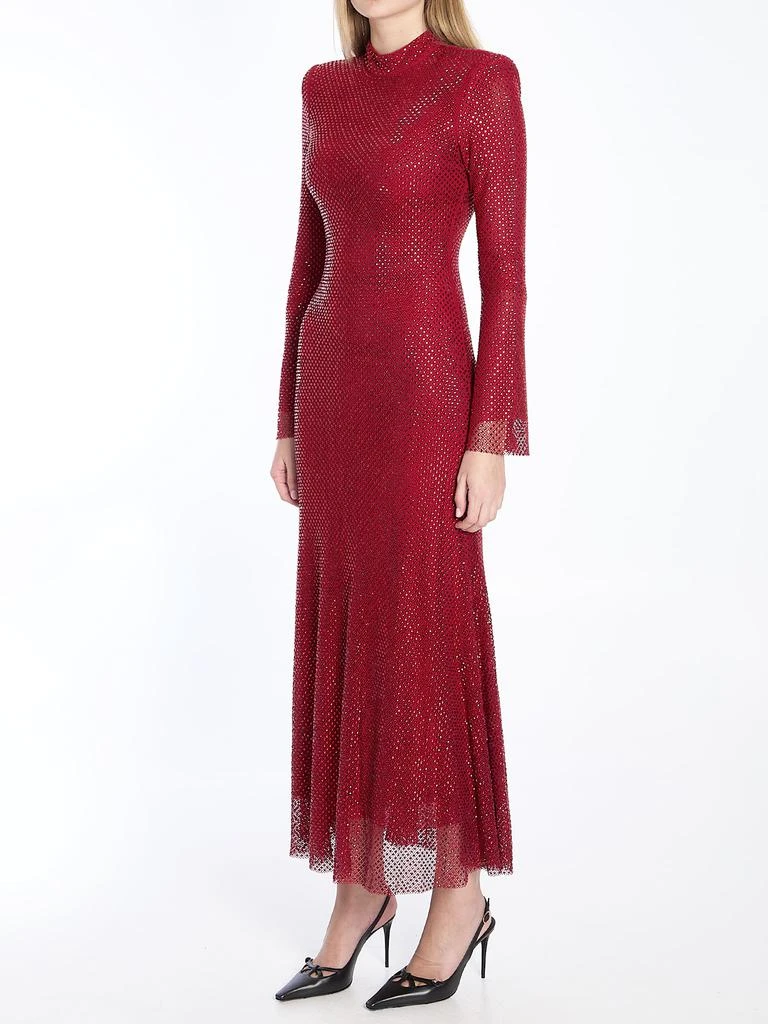 Self Portrait Rhinestone Fishnet Long Dress 2