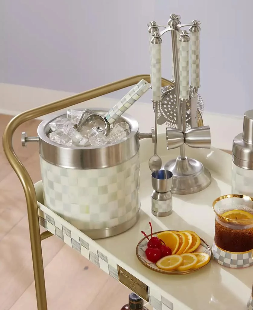 MacKenzie-Childs Sterling Check 3260 Ice Bucket 3