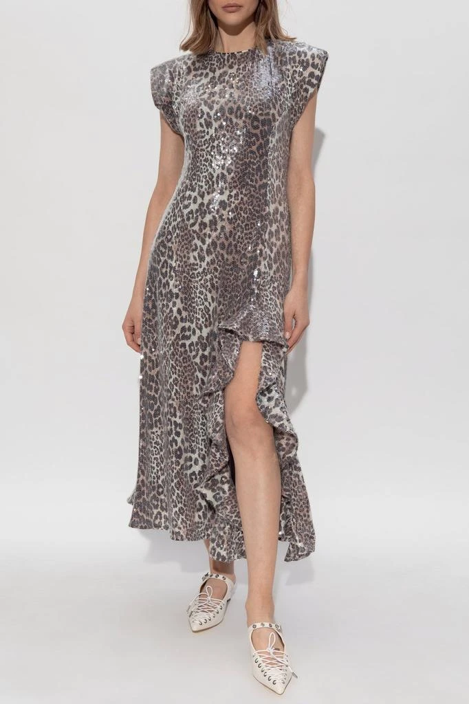 Ganni Ganni Leopard Printed Maxi Dress 3