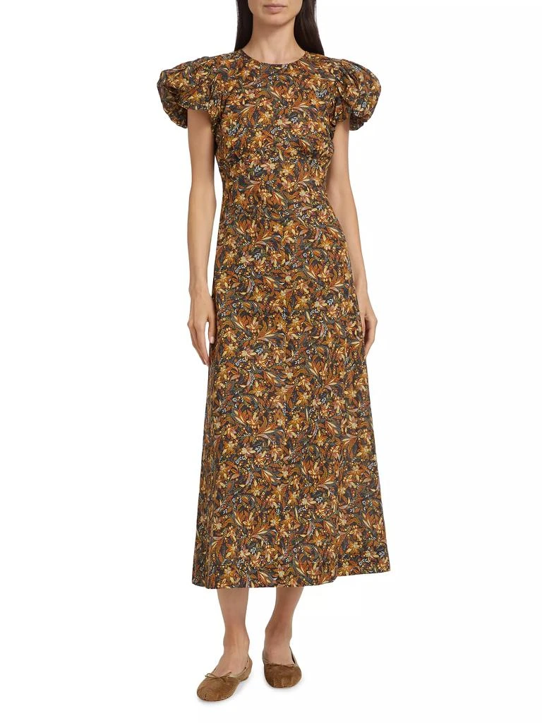 DÔEN Rhodia Floral Cotton Midi-Dress 3