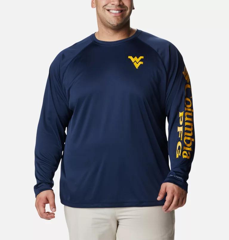 Columbia Columbia Men's Collegiate PFG Terminal Tackle  Long Sleeve Shirt - Big - West Virginia-