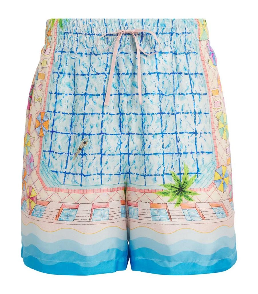 Casablanca Silk Le Plongeon Shorts 1